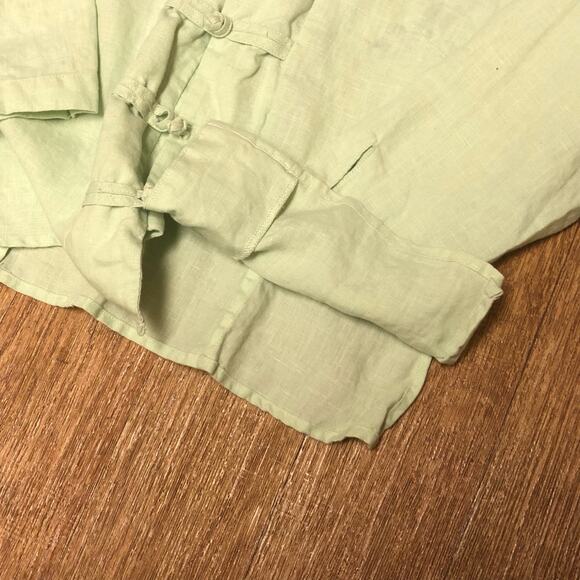 Richard Malcolm Green Oriental Design Button Front Shirt Size Small - Picture 6 of 10